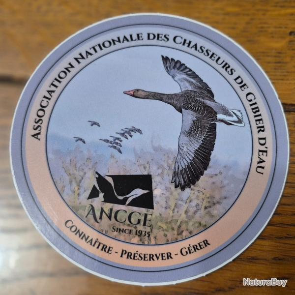 Autocollant chasse , gibier d'eau , ancge