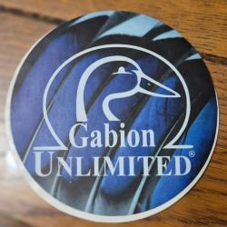 Autocollant chasse  , gibier d'eau.  Gabion unlimited