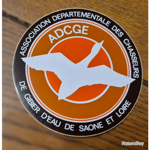 Autocollant chasse  , gibier d'eau ,  Sa�ne.et.loire