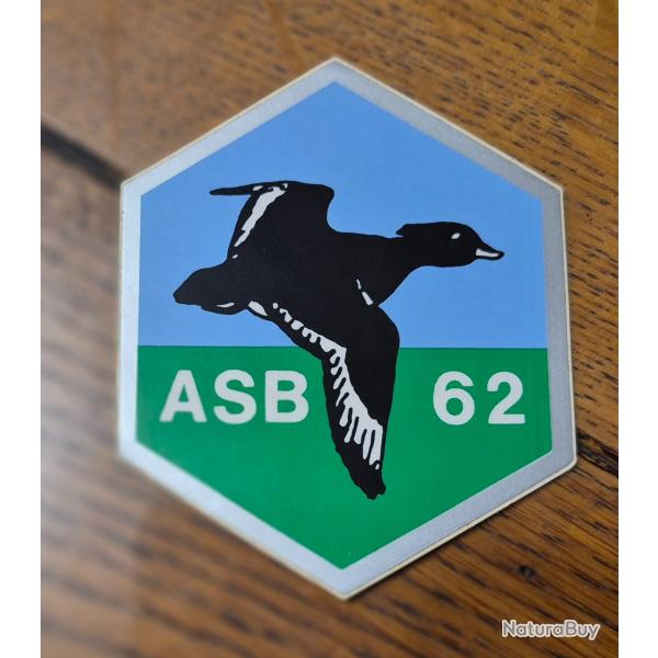 Autocollant chasse  , gibier d'eau ,  asb 62