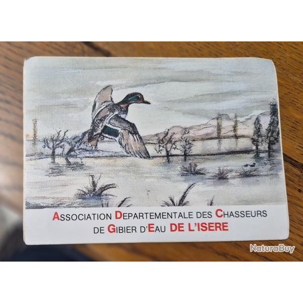 Autocollant chasse  , gibier d'eau ,  isere