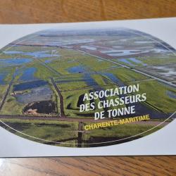 Autocollant chasse  , gibier d'eau ,  chasseurs de tonne