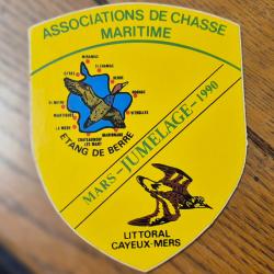 Autocollant chasse  , gibier d'eau ,  ancge ,  cayeux