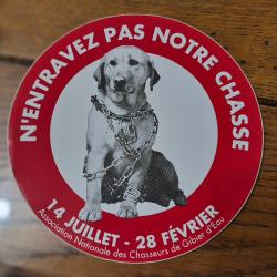 Autocollant chasse  , gibier d'eau ,  ancge , d&eacute;fense de la chasse