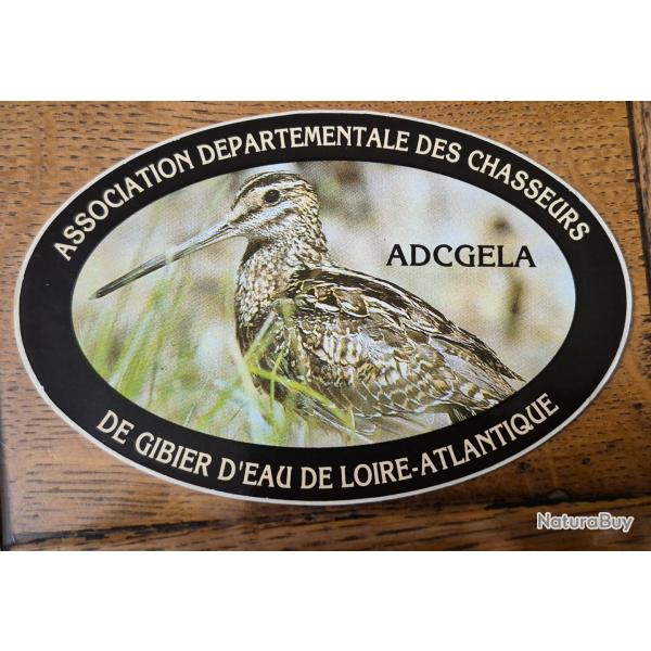Autocollant chasse  , gibier d'eau ,  adcgela