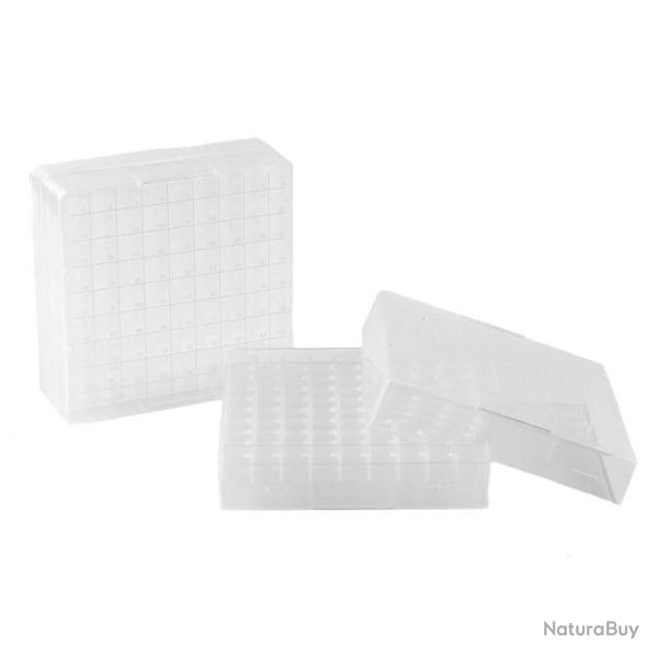 1 bo�te en polypropyl�ne 81 places pour stocker des dosettes - Blanc