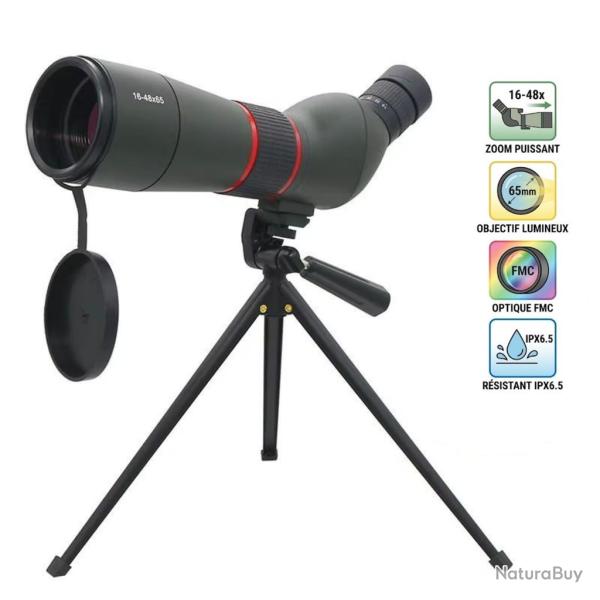 Longue Vue Zoom 16 48x65 Optique BAK4 FMC �tanche IPX6.5 Tr�pied Adaptateur Smartphone Tir Sportif
