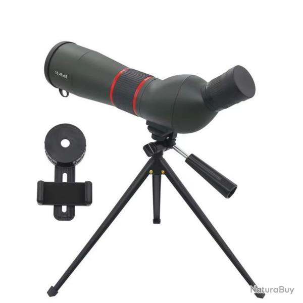 Longue Vue Coud�e 16 48x65 Traitement FMC Prisme BAK4 Tr�pied Adaptateur Smartphone Observation Tir