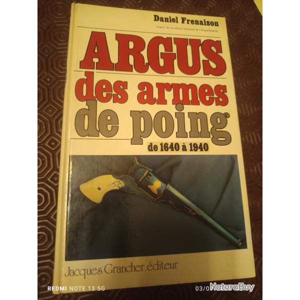 Argus des armes de poing de 1640 a 1940