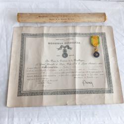 Dipl&ocirc;me - FR361010a    M&eacute;daille Militaire 3&deg; r&eacute;publique