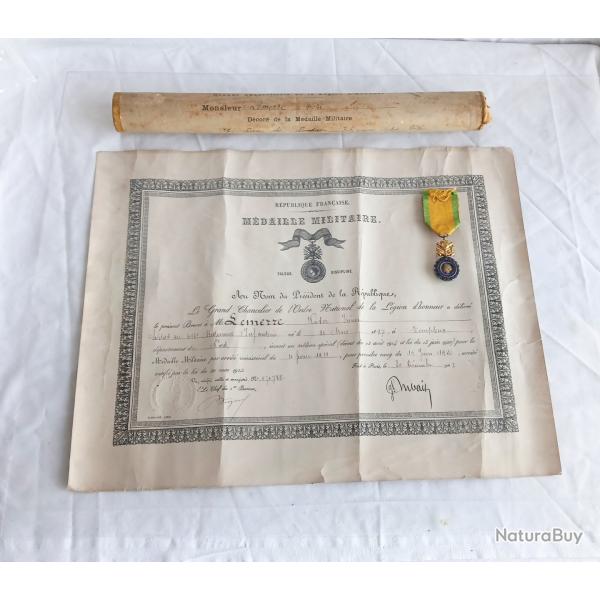 Dipl�me - FR361010a    M�daille Militaire 3� r�publique