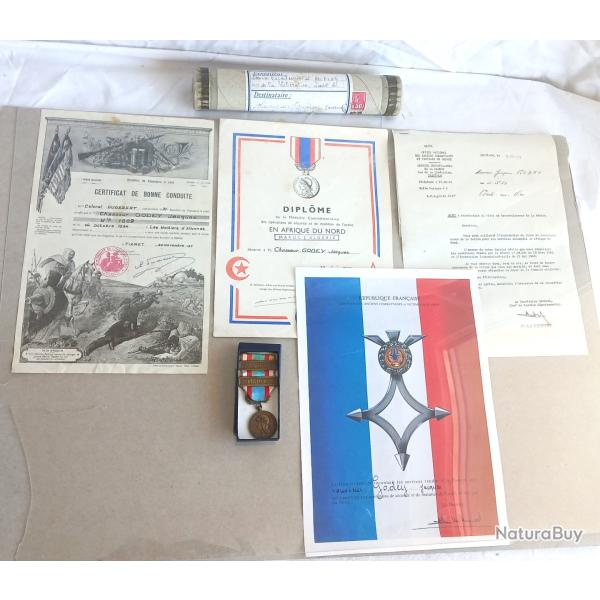 Lot dipl�me - FR423839a Dipl�me et d�coration AFN, 31�BCP
