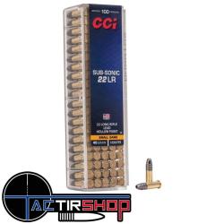 Munitions CCI Sub-Sonic HP 22lr 40gr boites de 100