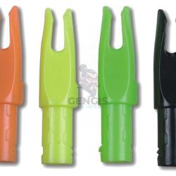 12 Encoches pour Fl&egrave;ches Cross-X 6.2 mm Rouge Fluo
