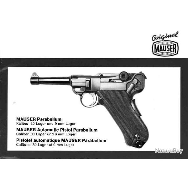 notice pistolet MAUSER P08 en FRANCAIS (envoi par mail) - VENDU PAR JEPERCUTE (m2861)