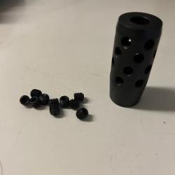 Cache flamme  frein de bouche modulable noir Nielsen Trimbrake - 14X100 cal 8mm