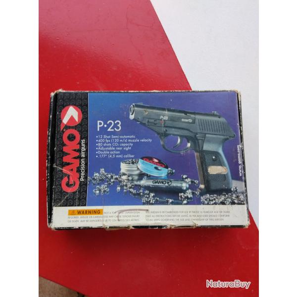 A SAISIR - Pistolet CO� GAMO P-23 Calibre: 4,5 mm / .177 en parfait �tat