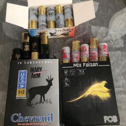 LIVRAISON OFFERTE  3 boites cartouches 3x10 duo trio  fob mary jocker 12/70pl 1+2,7+5nk,6+7+8
