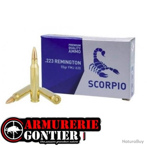 Cartouches STV Scorpio .223 Rem FMJBT 55 gr - Bo�te de 20