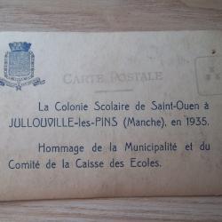 Carte postale colonie scolaire Saint-Ouen Jullouville-les-Pins 1935