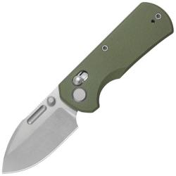 Couteau Pliant GEO Knife Belluf Lame Acier M390 Manche G10 Vert Crossbar Lock GEO2508E