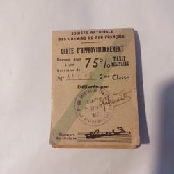 carte d approvisionnement SNCF reduction 75% en 2em classe