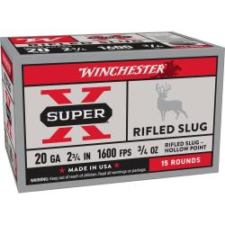 BALLES RIFLED SLUG SUPER-X 20/70 21G X15 - WINCHESTER
