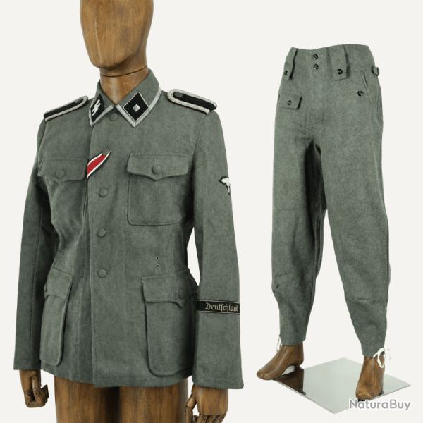 Ensemble M42 Waffen-SS � Deutschland � - Feldbluse & Pantalon Reproduction WWII M