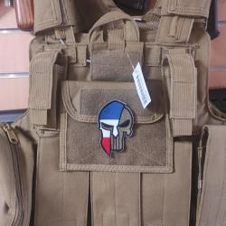 Patch velcro France arm&eacute; spartiate