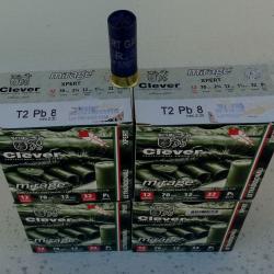 Lot de 100 Cartouches Clever Mirage T2 en plombs n&deg;8.