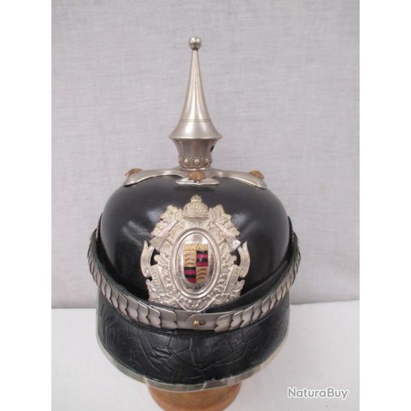 casque a pointe - officer de sapeur  ( d'origine )  Wurtemberg Saarbr�cken ???? superbe �tat