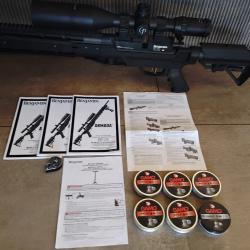 Carabine a plomb Armada benjamin + lunettes + pompes PCP + plombs + cibles m&eacute;tallique
