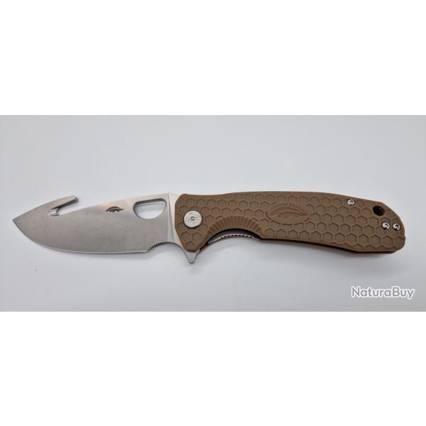 Couteau Honey Badger Hook Large Tan