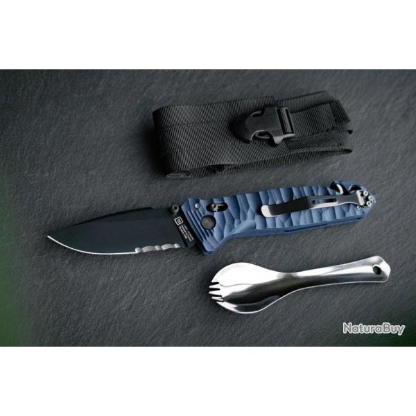 COUTEAUX TB CAC S200 EDITION BLEUE MICROAVEC ETUI ET COUVERT