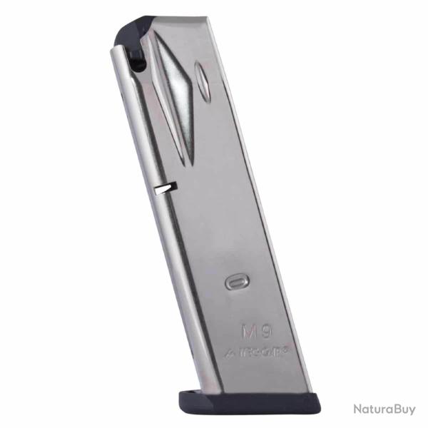 CHARGEUR ACIER NICKEL� MECGAR 15 COUPS CAL.9x19 BERETTA 92/M9 PAMAS G1 - CATEGORIE B