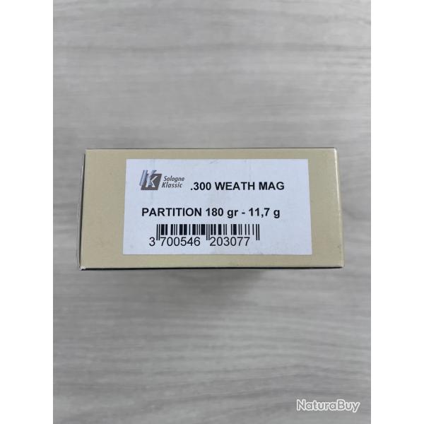 Sologne 300 WBY 180 grains Partition