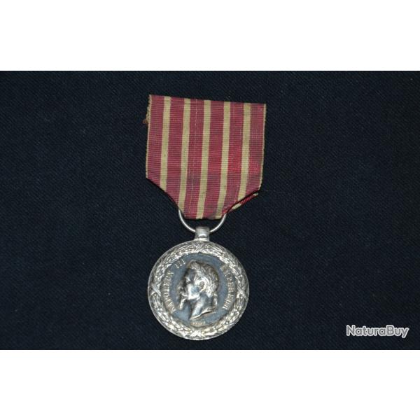 MEDAILLE CAMPAGNE D'ITALIE 1859-BARRE-ATTRIBUTION 2� VOLTIGEUR GARDE IMPERIALE-NAPOLEON III-EMPIRE
