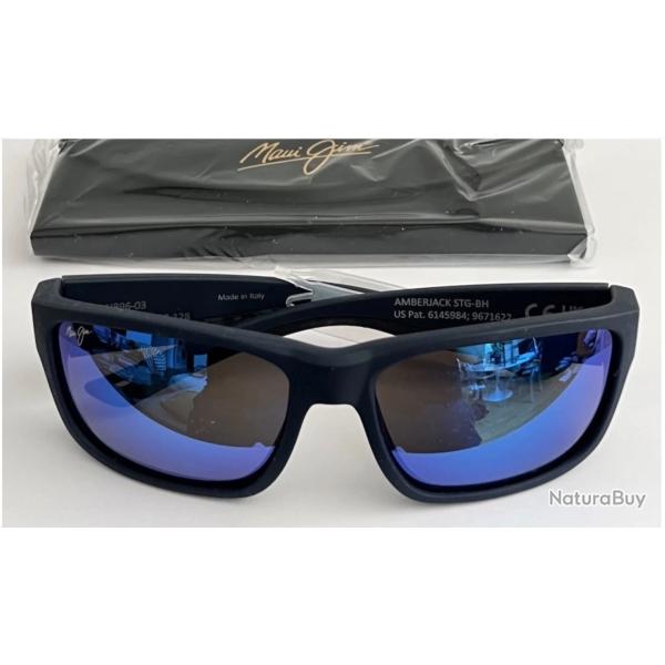 LUNETTE DE SOLEIL NEUVE HOMME MARQUE MAUI JIM @ AMBERJACK @ SUNGLASSES PRIX NEUF 245�