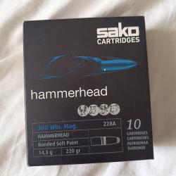 Sako Hammerhead 300win mag 220gr 14,3g bo&icirc;te de 10
