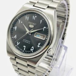 Montre Seiko 5 Automatique Cadran Noir Chiffres Arabes - calibre 7009 - tr&egrave;s bon &eacute;tat