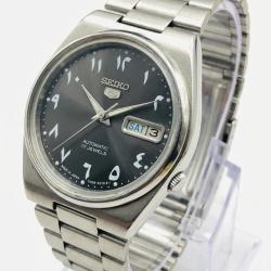 Montre Seiko 5 Automatique Cadran Noir Chiffres Arabes - calibre 7009 - tr&egrave;s bon &eacute;tat