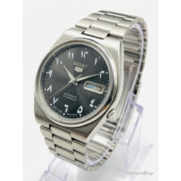 Montre Seiko 5 Automatique Cadran Noir Chiffres Arabes - calibre 7009 - tr�s bon �tat