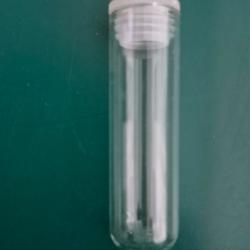 51 tubes dosettes en verre pour dosage poudre noire