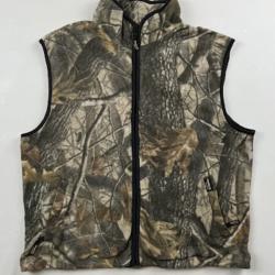 Gilet sans manches polaire camouflage RealTree Guide Series M zip gorpcore hunting