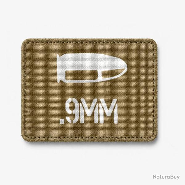 Patch 9mm - Coyote / Blanc