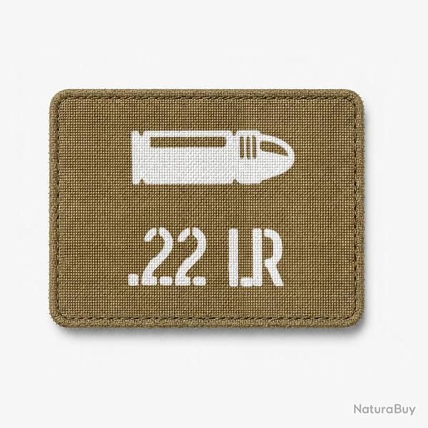 Patch .22 LR - Coyote / Blanc
