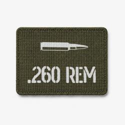 Patch .260 Rem - Olive / Blanc