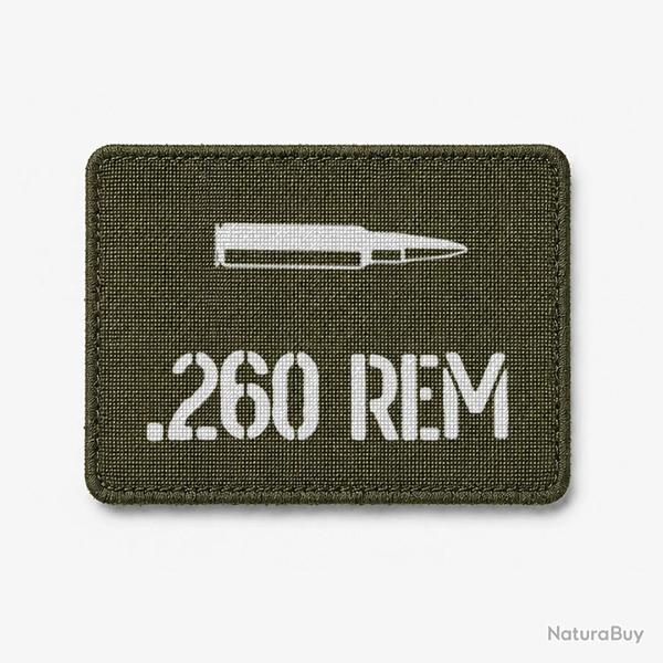 Patch .260 Rem - Olive / Blanc