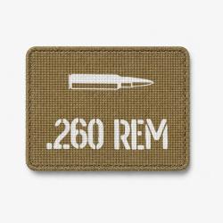Patch .260 Rem - Coyote / Blanc