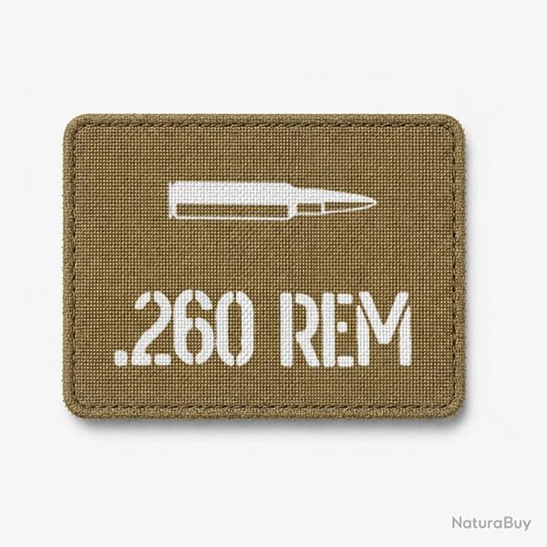 Patch .260 Rem - Coyote / Blanc